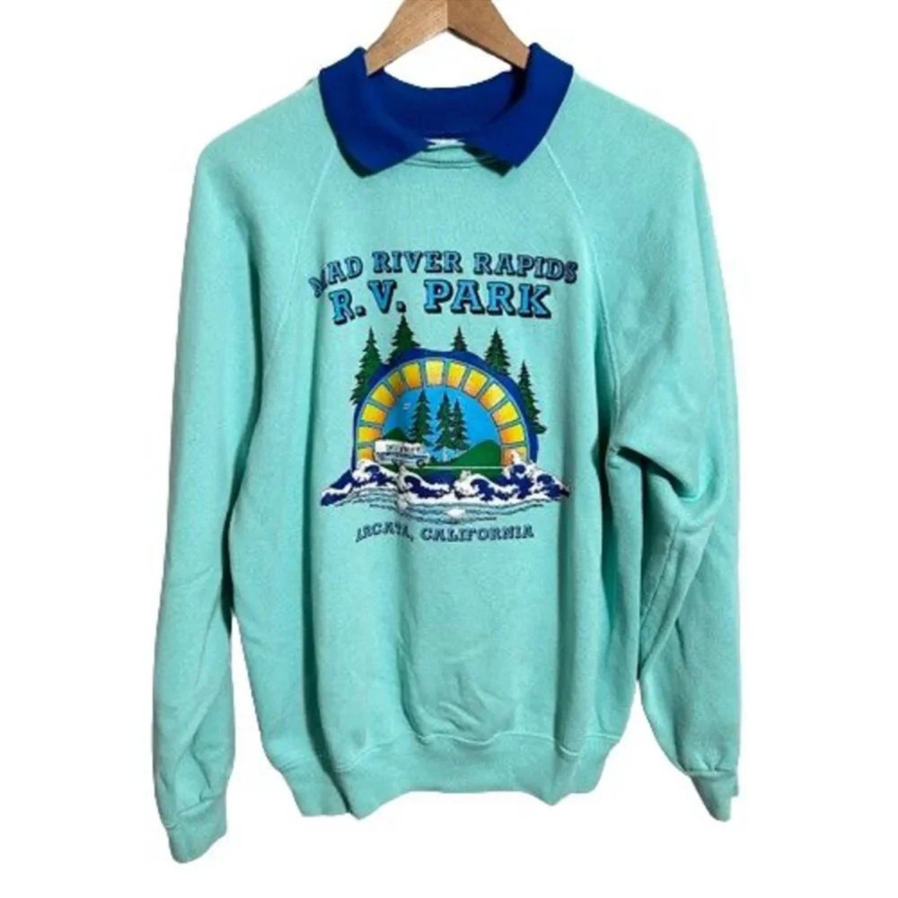 Hanes light blue crew neck sweater